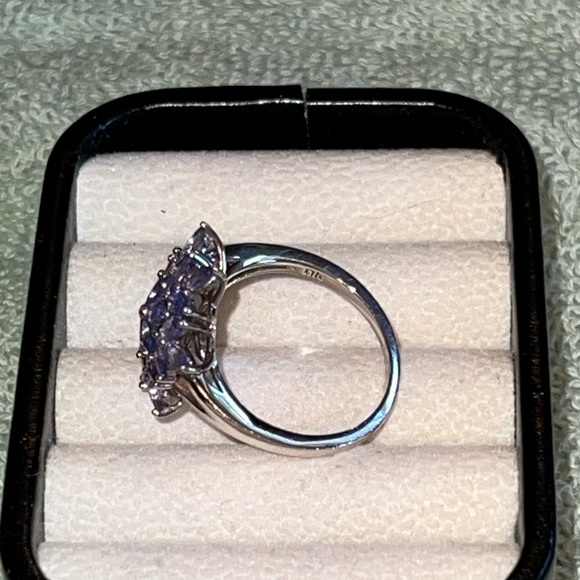 Tanzanite & Blue Diamond Ring Size 9 925 - Picture 3 of 7